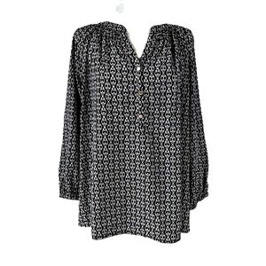 🖤Dana Buchman XL White & Black Top Classic Chic Elegance